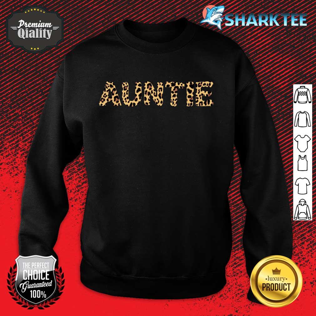 Auntie Aunt Leopard Print Animal Safari Trendy sweatshirt