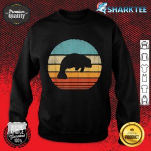 Manatee Retro Vintage 60s 70s Sunset Sea Cow Animal Lovers sweatshirt