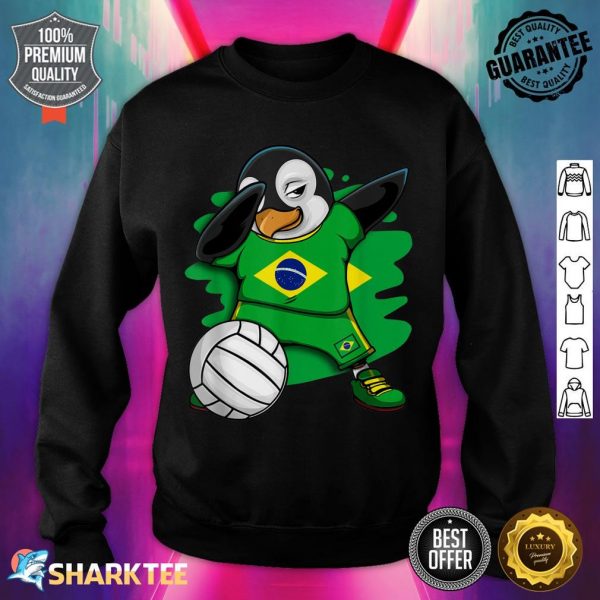 Dabbing Penguin Brazil Volleyball Fans Jersey Summer Sports sweatshirt