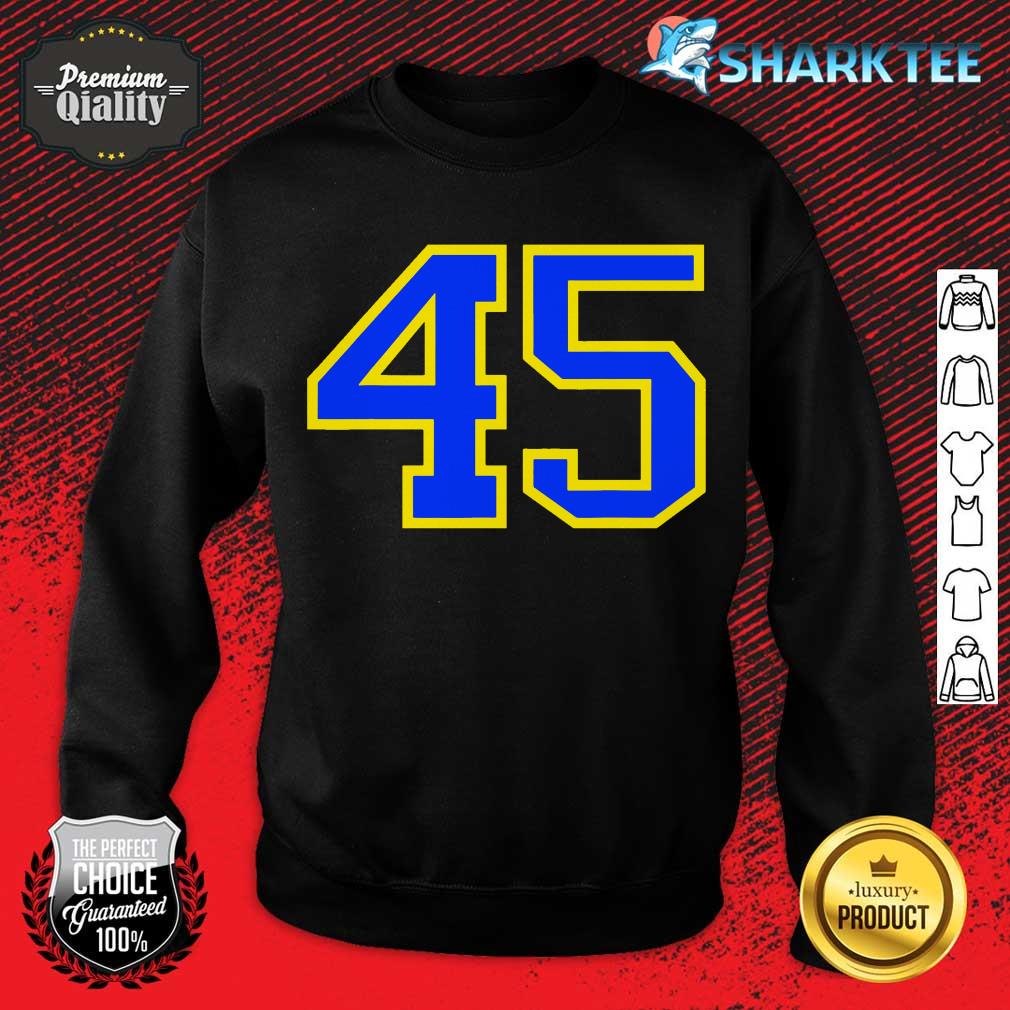 Lucky Number #45 Blue Yellow Sport Player Fan Jersey sweatshirt