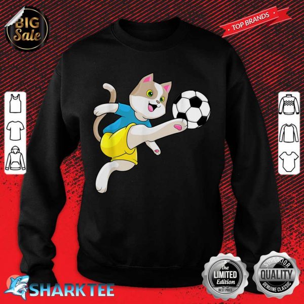Cat Soccer player Soccer Sports sweatshirt
