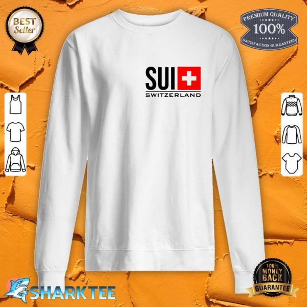 Switzerland Flag Swiss Country Code Sui Sport Games Athlete sweatshirt