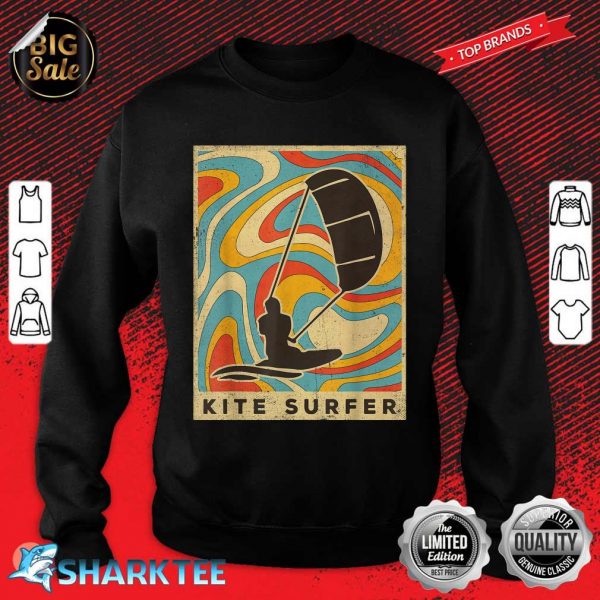 Vintage Kite Surfing Sport Retro Poster sweatshirt