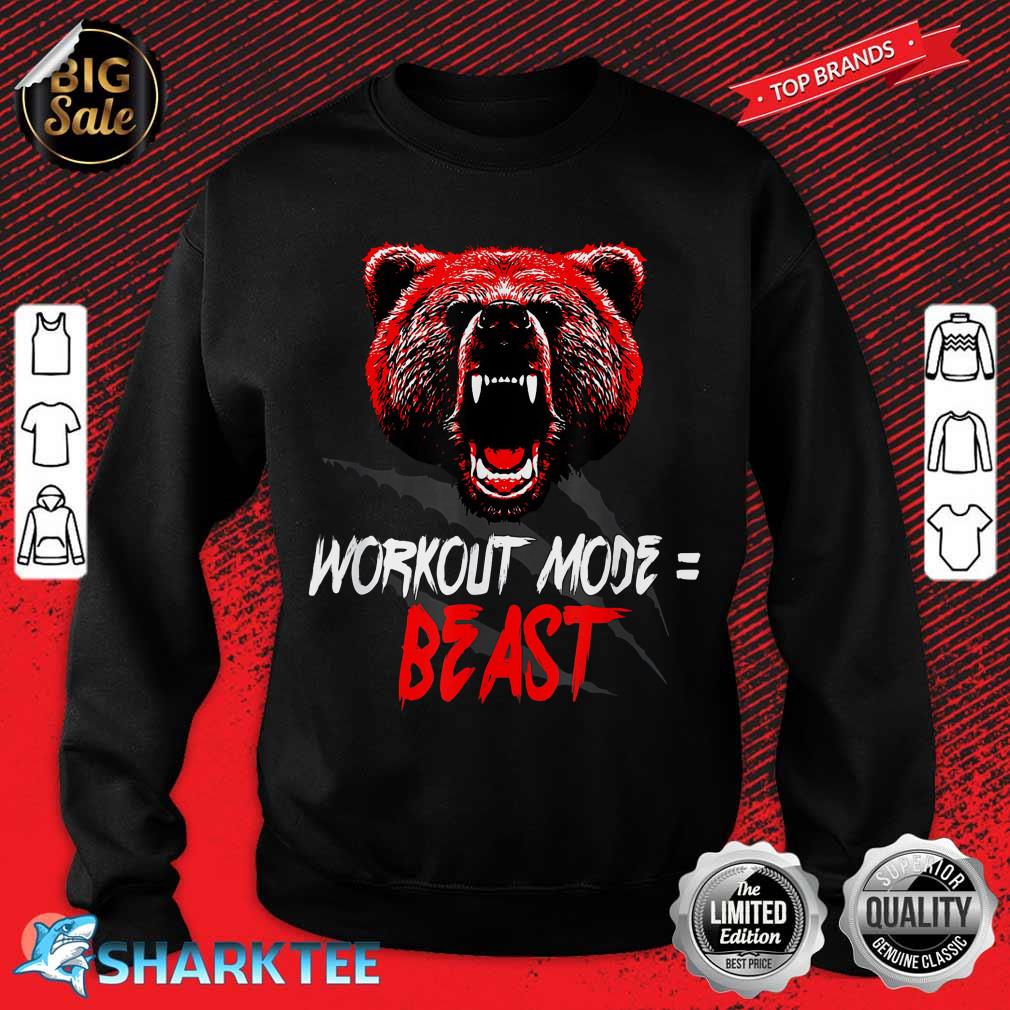 Workout Mode Beast Funny Sport Training sweatshirt