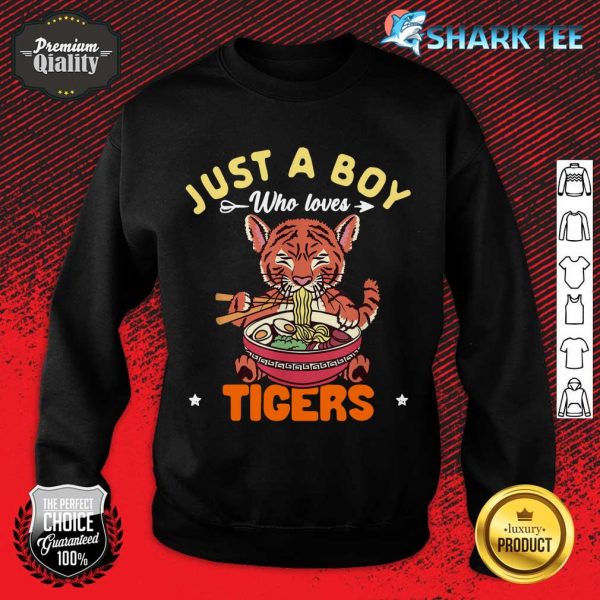 Just A Boy Who Loves Tigers Wildlife Animal Rescuers sweatshirt