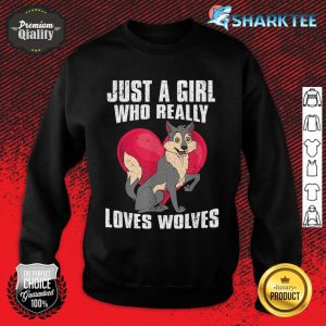 Predator Animal Lover Girls Women Cute Wolf sweatshirt