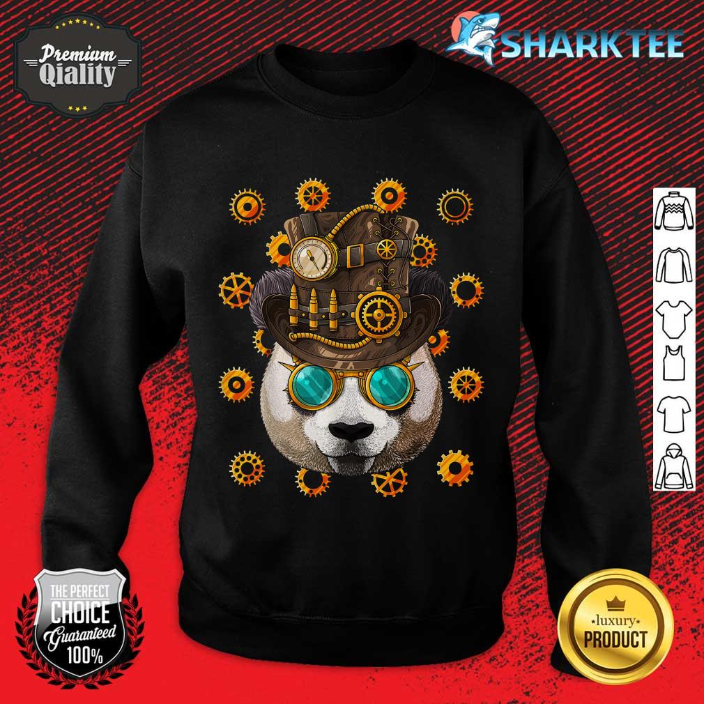 Steampunk Panda Medieval Victorian Steam Powered Animal sweatshirt