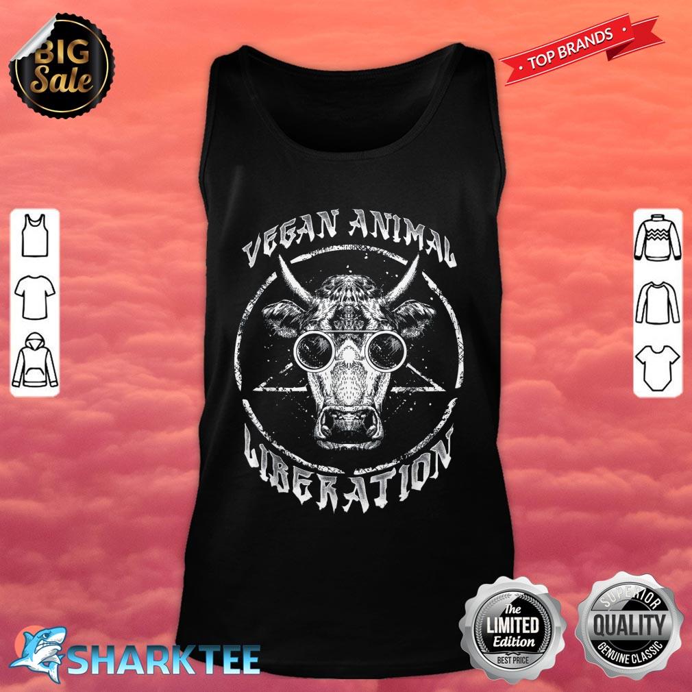 Vegan Animal Liberation Goth Pentagram Satanic tank top