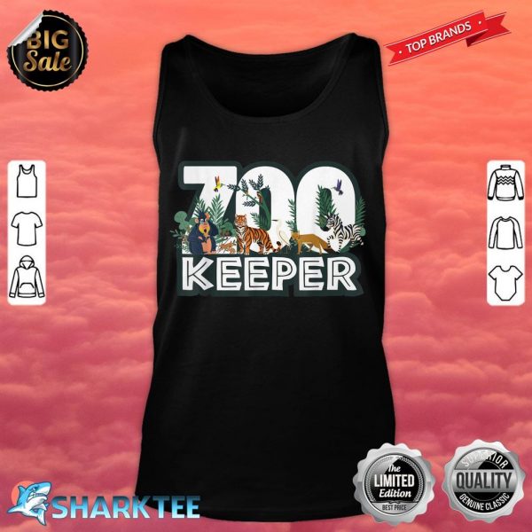 Zookeeper Wild woods jungle Tropical Forest Animals Theme tank top