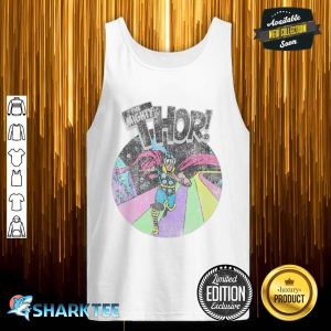 Womens Marvel Avengers The Mighty Thor Distressed Retro Portrait tank top
