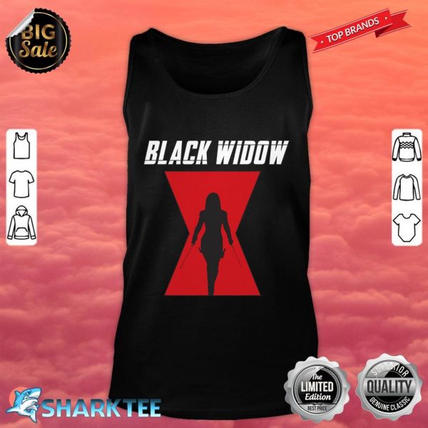 Marvel Black Widow Logo Silhouette tank top