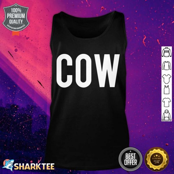 Cow Cool Moo Animal Fan Funny Cheap Gift tank top