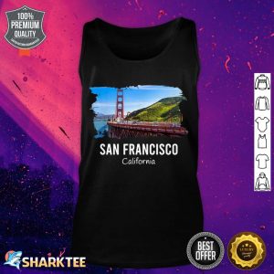 San Francisco California Bay area Golden Gate Bridge Skyline tank top