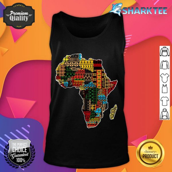 African Traditional Ethnic Pattern Africa Map tank top
