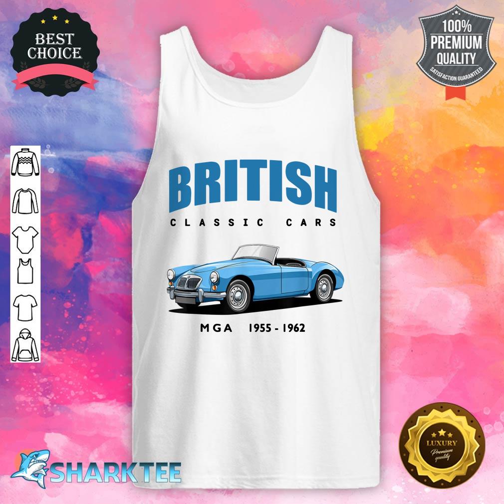 British Classic Cars Pale Blue MGA Sports Car tank top