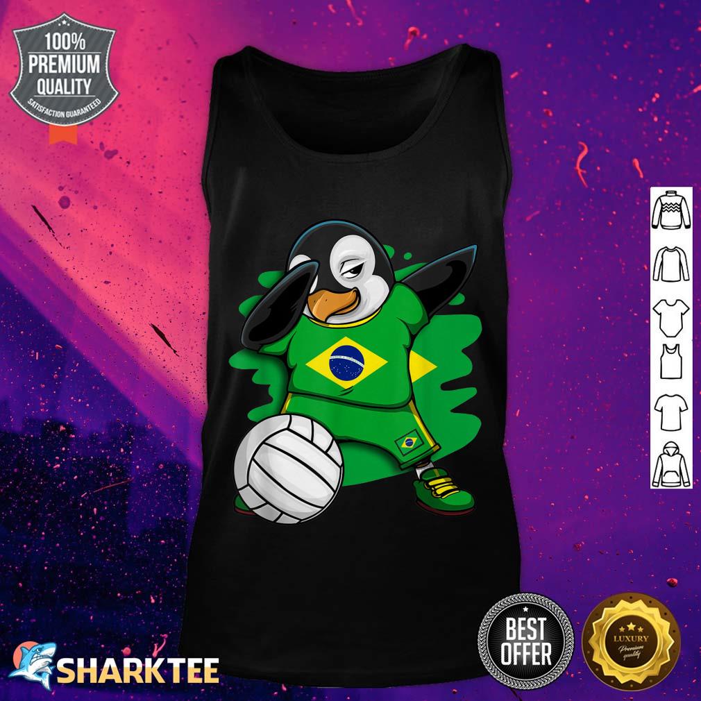 Dabbing Penguin Brazil Volleyball Fans Jersey Summer Sports tank top