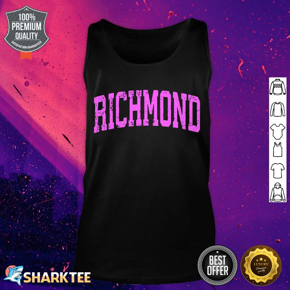 Richmond California CA Vintage Athletic Sports Pink Design tank top