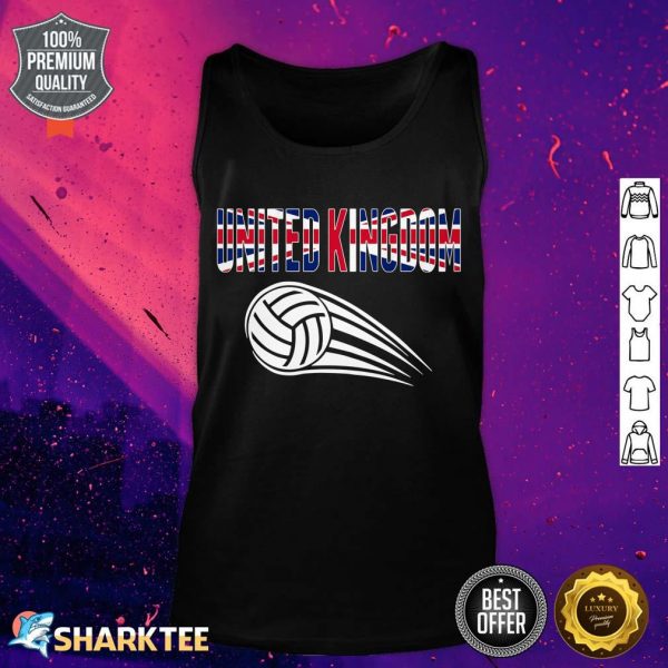 United Kingdom Volleyball Fans Jersey UK Flag Sport Lovers tank top