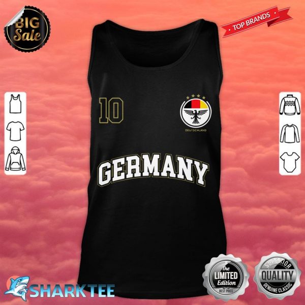 Germany Soccer Uniform Shirt No 10 Sports Team German Flag tank top