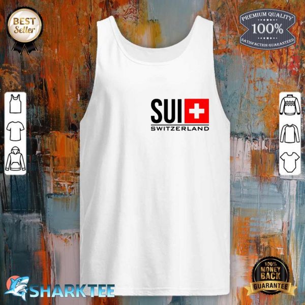 Switzerland Flag Swiss Country Code Sui Sport Games Athlete tank top