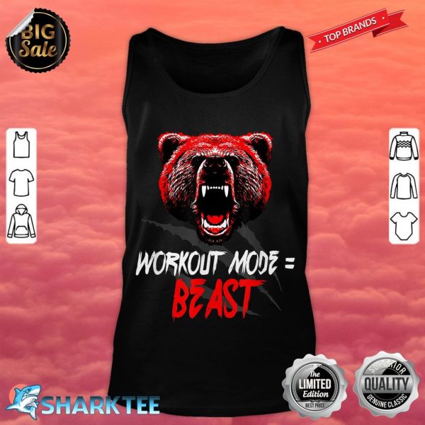Workout Mode Beast Funny Sport Training tank top