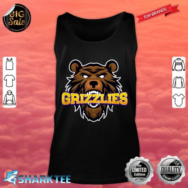 Grizzlies Lovers Fan Animal Wildlife Team Supporter Sports tank top
