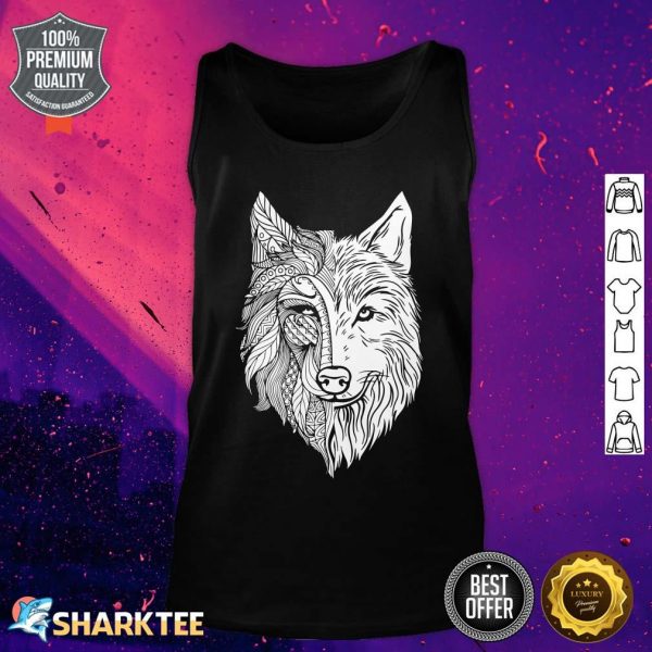 Tribal Wolf Wolf Wildlife Animal Wolves Wolf tank top