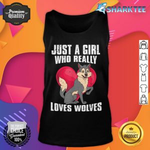 Predator Animal Lover Girls Women Cute Wolf tank top