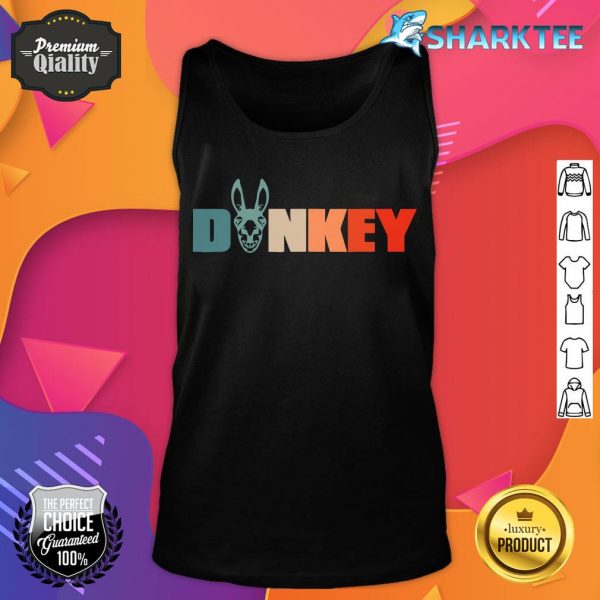 Retro Donkey Animal - Vintage Mule Donkey Donkeys tank top