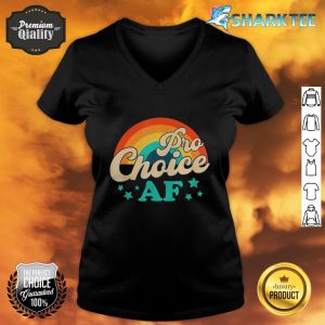 Pro Choice AF Reproductive Rights Rainbow Vintage V-neck