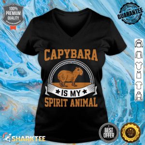 Capybara Is My Spirit Animal Funny Rodent Capybara Lover v-neck