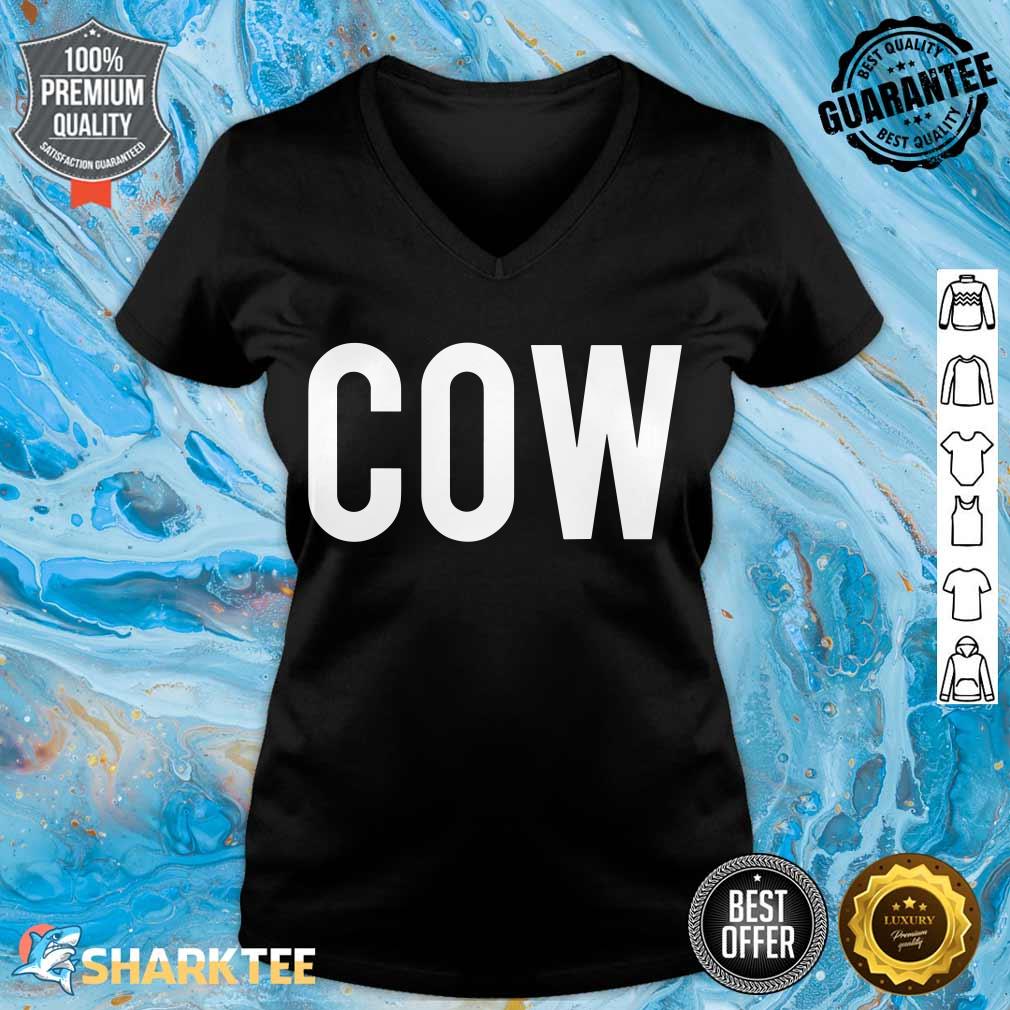 Cow Cool Moo Animal Fan Funny Cheap Gift v-neck
