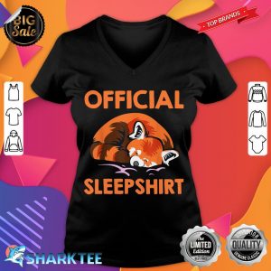 Official Sleepshirt Pillow Pose Sleeping Animal Panda Bear v-neck