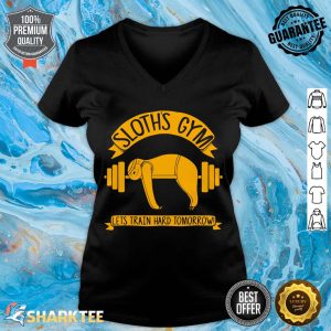 Training Sloths Gym Funny Gym Sports v-neck