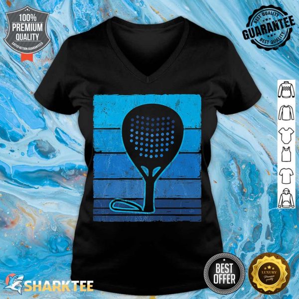 Vintage Paddle Racket Sport P†del Player Padel Tennis Premium v-neck