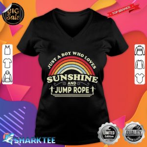 Mens Just A Boy Who Loves Jumping Rope Rope Skipping Sport Wheel Premium v-neck