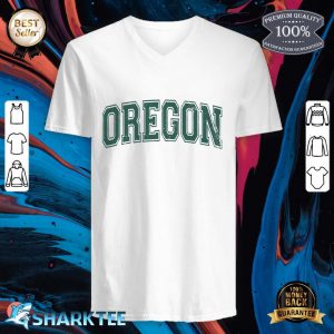 State Of Oregon Varsity Style Text Sports Premium v-neck