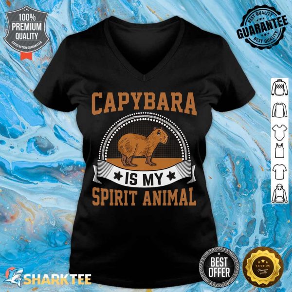 Capybara Is My Spirit Animal Funny Rodent Capybara Lover Premium v-neck