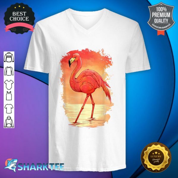 Flamingo Bird Design Animal Bird Animals v-neck