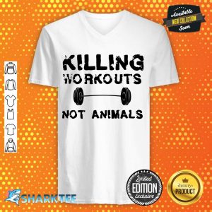 Killing Workouts Not Animals Vegan Bodybuilder v-neck