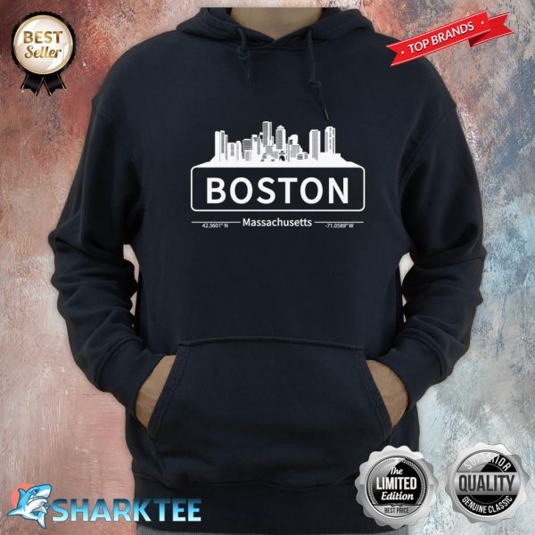 Boston Massachusetts Skyline Boston MA Hoodie