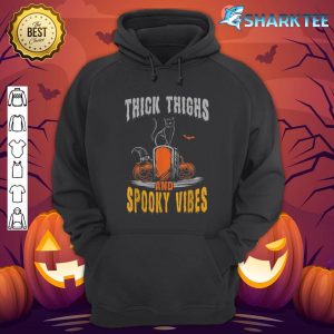 Funny Halloween Thick Thighs Spooky Vibes hoodie