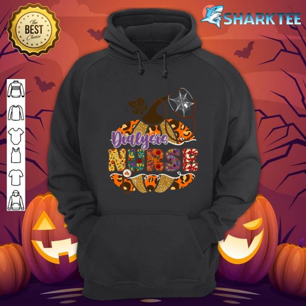 Dialysis Nurse Stethoscope Nursing Halloween Pumpkin Leopard hoodie