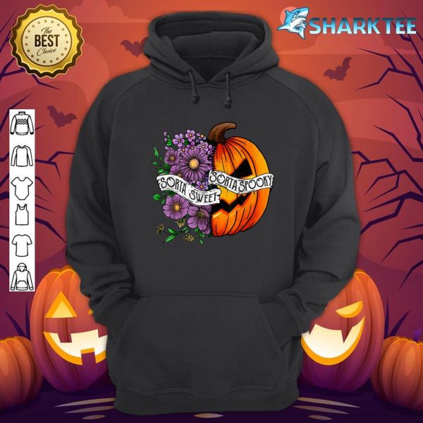 Sorta Sweet Sorta Spooky Halloween Pumpkin Flower Women Men hoodie