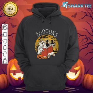 Booooks Ghost Funny Halloween Book Lover Library Reading Premium hoodie