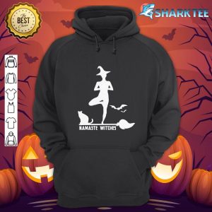 Funny Yoga Halloween Quote Namaste Witches Humor Holiday hoodie