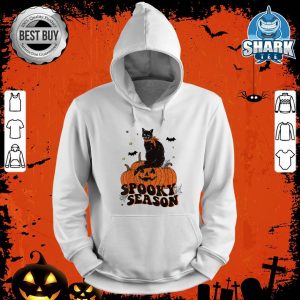 Halloween Black Cat on a Jack O Lantern hoodie
