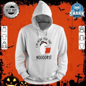 I'm Here For The Booooks Funny Halloween Ghost Reading Books Premium hoodie