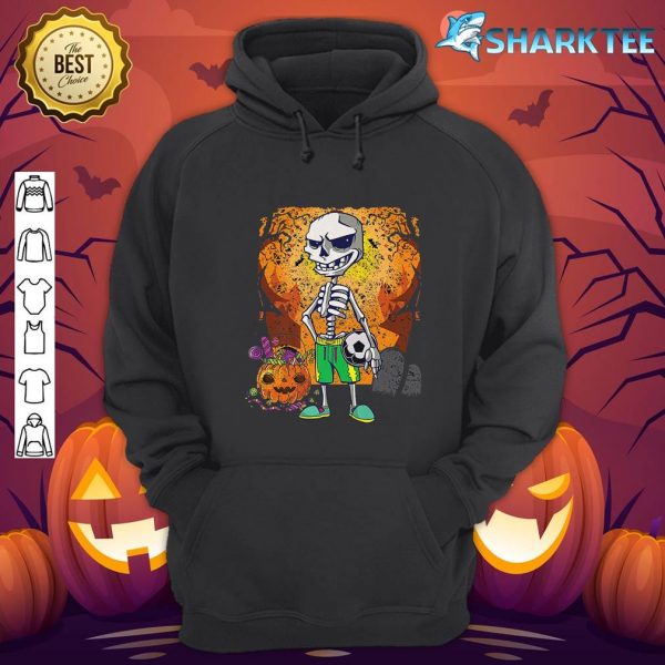 Soccer Skeleton Halloween Men Boys Soccer Player Halloween Premium hoodie