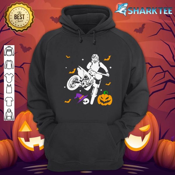 Fun Motocross Witch Hat Halloween Costume Motocross Player hoodie